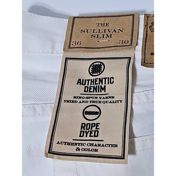 Polo Ralph Lauren 36x30 White The Sullivan Slim All Over Pony Denim Jeans NWT - Picture 9 of 9